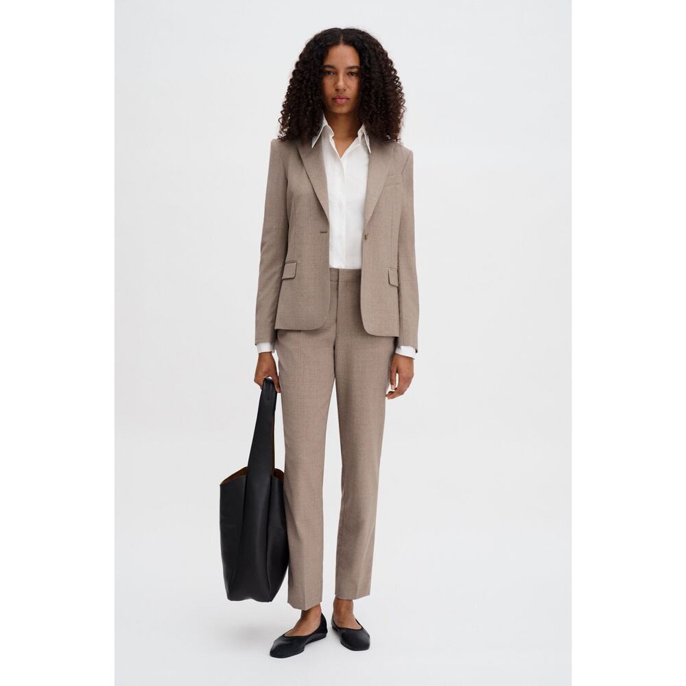 Filippa K faded khaki Cool Wool Suit Sasha Blazer Emma Cropped pants US 6 EU 38